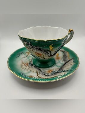 Moriage Dragonware Tea Cup Saucer